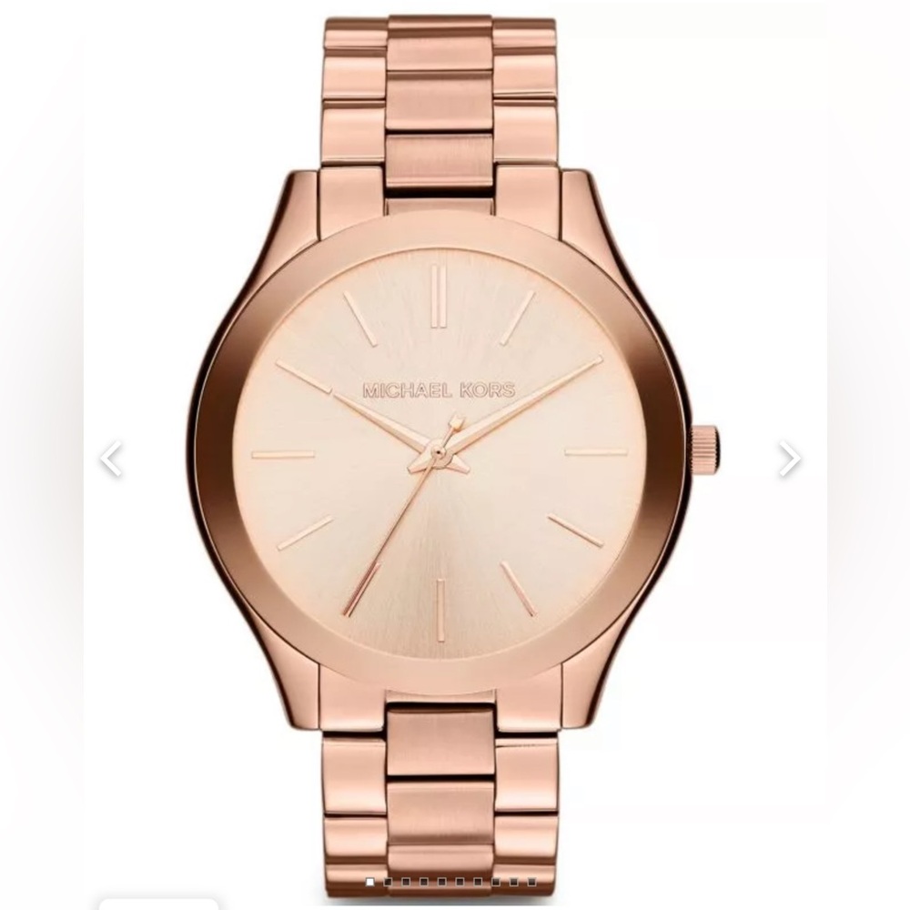 Michael Kors MK3197 Slim Runway Rose Gold Dial Women's Watch